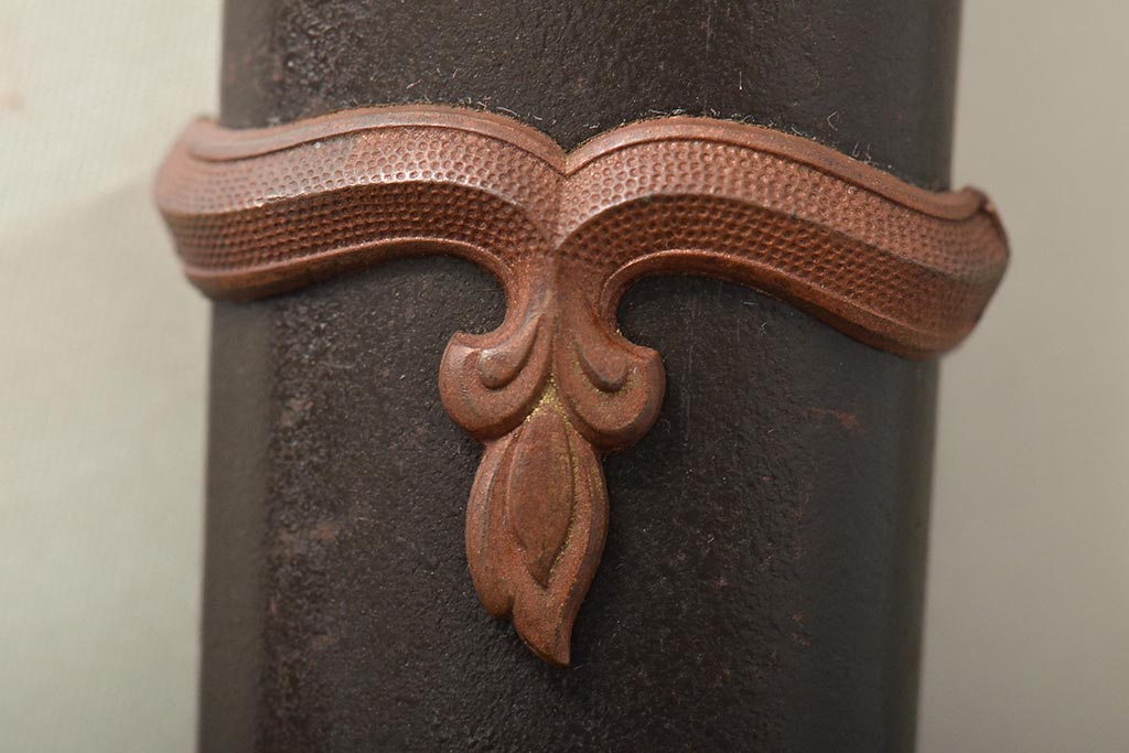 旧日本軍　九八式軍刀鞘(鉄鞘、刀装具、陸軍)(R-046868)