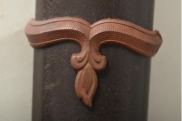 旧日本軍　九八式軍刀鞘(鉄鞘、刀装具、陸軍)(R-046868)