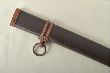 旧日本軍　九八式軍刀鞘(鉄鞘、刀装具、陸軍)(R-046868)