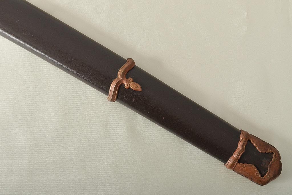旧日本軍　九八式軍刀鞘(鉄鞘、刀装具、陸軍)(R-046868)