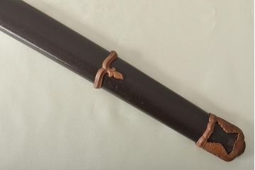 旧日本軍　九八式軍刀鞘(鉄鞘、刀装具、陸軍)(R-046868)