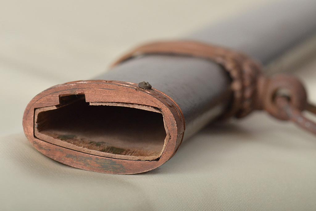 旧日本軍　九八式軍刀鞘(鉄鞘、刀装具、陸軍)(R-046868)