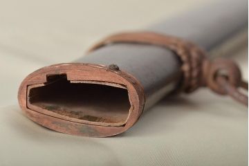 旧日本軍　九八式軍刀鞘(鉄鞘、刀装具、陸軍)(R-046868)