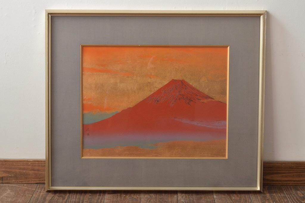 宮越鳳鳴作　赤富士 加賀金箔七宝工芸彫　元箱付き 公式】アンティーク家具ラフジュ工房商品詳細ページ宮越鳳鳴作