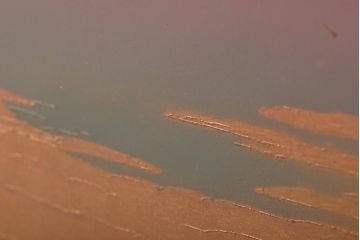 宮越鳳鳴作　赤富士　加賀金箔七宝工芸彫(R-046872)