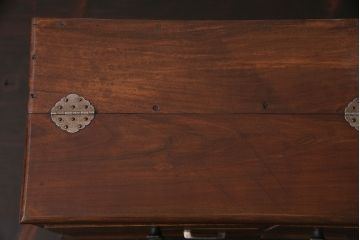 アンティーク雑貨　昭和初期　ケヤキ材　ノスタルジックな雰囲気が魅力の裁縫箱(ソーイングボックス、小引き出し、小物収納、針箱)(R-046882)