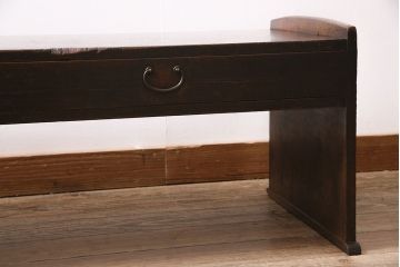 アンティーク家具　明治大正期　スギ材　味わいたっぷりの古い文机(ローテーブル)(R-046886)
