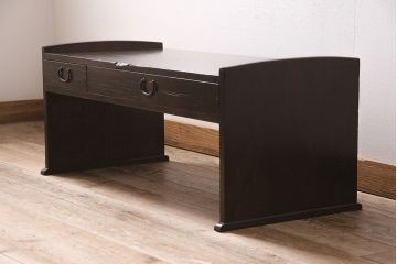 アンティーク家具　明治大正期　スギ材　味わいたっぷりの古い文机(ローテーブル)(R-046886)