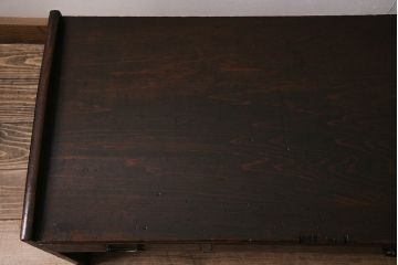 アンティーク家具　明治大正期　スギ材　味わいたっぷりの古い文机(ローテーブル)(R-046886)