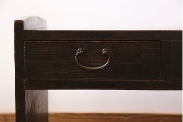 アンティーク家具　明治大正期　スギ材　味わいたっぷりの古い文机(ローテーブル)(R-046886)