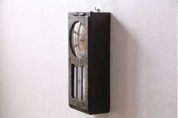 アンティーク時計　昭和中期　RUBY CLOCK(ルビー印)　ゼンマイ式　マーブル模様が珍しい掛け時計(柱時計、古時計)(R-046887)