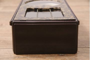 アンティーク時計　昭和中期　RUBY CLOCK(ルビー印)　ゼンマイ式　マーブル模様が珍しい掛け時計(柱時計、古時計)(R-046887)