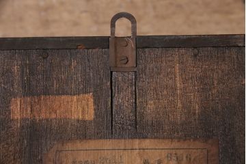 アンティーク時計　昭和中期　RUBY CLOCK(ルビー印)　ゼンマイ式　マーブル模様が珍しい掛け時計(柱時計、古時計)(R-046887)