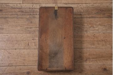 アンティーク時計　昭和中期　Meiji(明治時計社)　珍品　ゼンマイ式　レア!マーブル模様と振り子のデザインが目を引く掛け時計(柱時計、振り子時計)(R-046888)