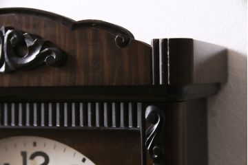 アンティーク時計　昭和中期　AIKOSHA(愛工舎)　ゼンマイ式　30DAY　シックな雰囲気が魅力の掛け時計(柱時計、振り子時計)(R-046889)