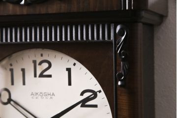 アンティーク時計　昭和中期　AIKOSHA(愛工舎)　ゼンマイ式　30DAY　シックな雰囲気が魅力の掛け時計(柱時計、振り子時計)(R-046889)