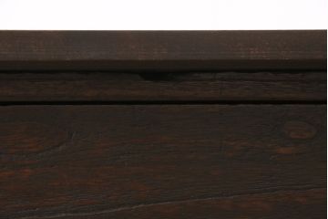 アンティーク家具　明治大正期　リメイク　前面桐材　鉄脚付き　渋い風合いが魅力の時代箪笥ローボード(引き出し、チェスト、テレビ台)(R-046890)