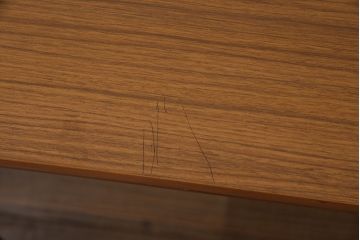 ヴィンテージ家具　和製ビンテージ　チーク材　北欧スタイルにおすすめのシンプルなキャビネット(ガラス戸棚、収納棚、本箱)(R-046893)
