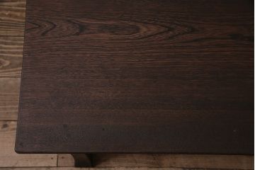 アンティーク家具　昭和予期　栓材　天板一枚板　脚のつくりがおしゃれな文机(センターテーブル、ローテーブル)(R-046894)