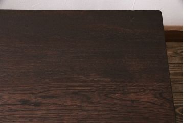 アンティーク家具　昭和予期　栓材　天板一枚板　脚のつくりがおしゃれな文机(センターテーブル、ローテーブル)(R-046894)