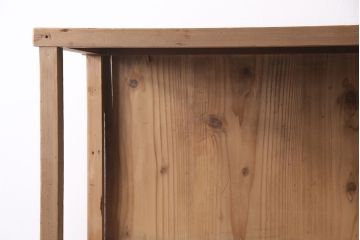 アンティーク家具　明治大正期　ストリップド(剥離)　スギ材　木の風合いが楽しめるシンプルなオープンラック(収納棚、棚)(R-046895)