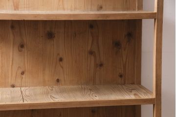 アンティーク家具　明治大正期　ストリップド(剥離)　スギ材　木の風合いが楽しめるシンプルなオープンラック(収納棚、棚)(R-046895)
