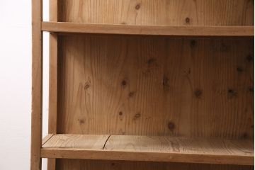 アンティーク家具　明治大正期　ストリップド(剥離)　スギ材　木の風合いが楽しめるシンプルなオープンラック(収納棚、棚)(R-046895)