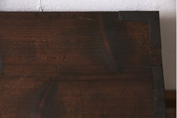 アンティーク家具　大正期　前面桐材　渋い味わいが魅力的な時代箪笥ローボード(チェスト、引き出し、テレビ台)(R-046898)