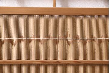 ヴィンテージ家具　昭和中期　民芸家具　和の風情を演出する四連折り畳み式パーテーション(衝立、仕切り、ビンテージ)(R-046903)
