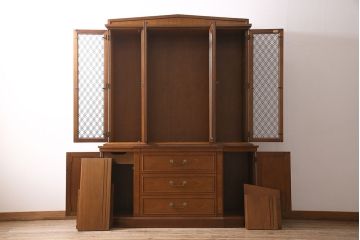 中古　DREXEL HERITAGE(ドレクセルヘリテイジ)　Triune(トライユン)　凛とした佇まいの食器棚(定価約90万円)(カップボード、キャビネット)(R-046911)