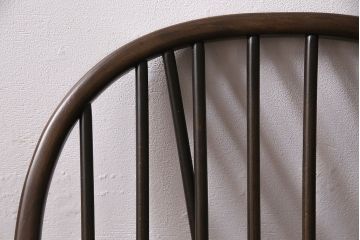 中古美品　ERCOL(アーコール)　淡い花柄のファブリックがお洒落な1人掛けソファ(ラウンジチェア、アームチェア、椅子、1シーターソファ)(R-046914)