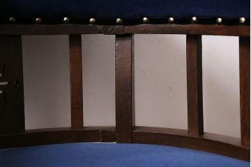 アンティーク家具　昭和初期　ナラ材　大正ロマン　大人の雰囲気漂う回転チェア(ドクターチェア、アームチェア、回転椅子)(R-046918)