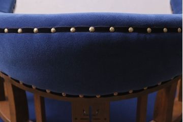 アンティーク家具　昭和初期　ナラ材　大正ロマン　大人の雰囲気漂う回転チェア(ドクターチェア、アームチェア、回転椅子)(R-046918)