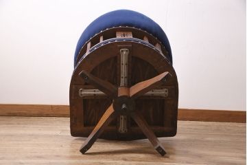 アンティーク家具　昭和初期　ナラ材　大正ロマン　大人の雰囲気漂う回転チェア(ドクターチェア、アームチェア、回転椅子)(R-046918)