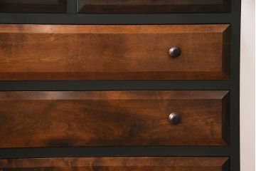 ヴィンテージ家具　民芸家具　ペイントリメイク　深みのある色合いが素敵なチェスト(引き出し、衣装タンス、ビンテージ)(R-046919)