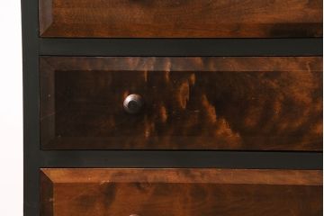 ヴィンテージ家具　民芸家具　ペイントリメイク　深みのある色合いが素敵なチェスト(引き出し、衣装タンス、ビンテージ)(R-046919)