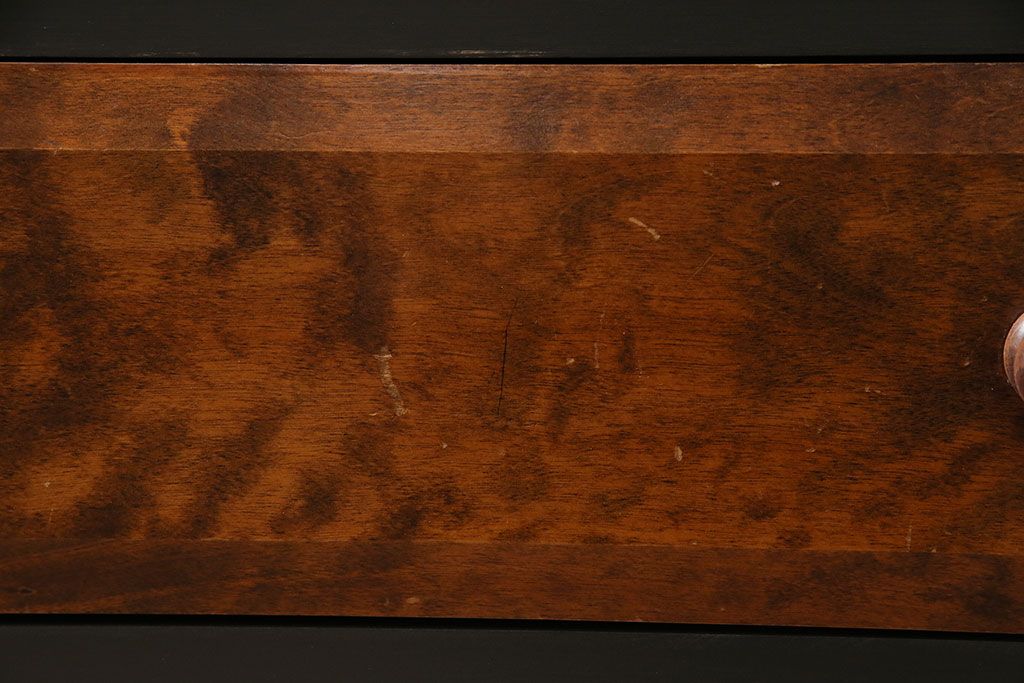 ヴィンテージ家具　民芸家具　ペイントリメイク　深みのある色合いが素敵なチェスト(引き出し、衣装タンス、ビンテージ)(R-046919)