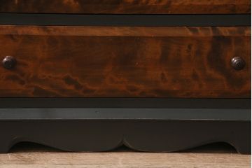 ヴィンテージ家具　民芸家具　ペイントリメイク　深みのある色合いが素敵なチェスト(引き出し、衣装タンス、ビンテージ)(R-046919)