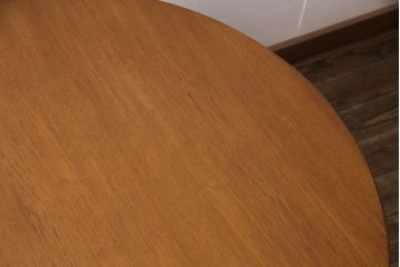 ヴィンテージ家具　イギリス　James H Sutcliffe&Son Ltd  チーク材　オーバル型　優しい雰囲気が魅力のエクステンションテーブル(ダイニングテーブル、ビンテージ)(R-046921)