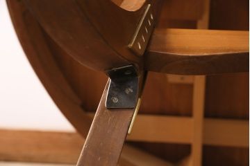 ヴィンテージ家具　イギリス　James H Sutcliffe&Son Ltd  チーク材　オーバル型　優しい雰囲気が魅力のエクステンションテーブル(ダイニングテーブル、ビンテージ)(R-046921)