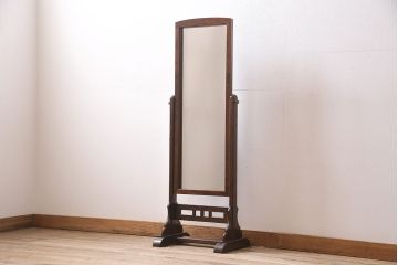 中古　松本民芸家具　品のある佇まいが魅力のA型姿見(定価約10万円)(ミラー、鏡)(R-046922)