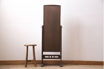 中古　松本民芸家具　品のある佇まいが魅力のA型姿見(定価約10万円)(ミラー、鏡)(R-046922)