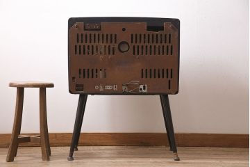 ジャンク品　SHARP(シャープテレビジョン)　早川電機　TB-61型　真空管テレビ(脚付、アンティーク、レトロ)(R-046929)
