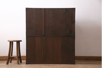 アンティーク家具　昭和初期　前面桐材　落ち着いた和の雰囲気が魅力の重ね箪笥(衣装箪笥、引き出し)(R-046936)