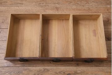 和製アンティーク　蝶と牡丹の意匠が可愛らしい二本松箪笥ローボード(二本松箪笥、テレビボード、収納棚)(R-046937)