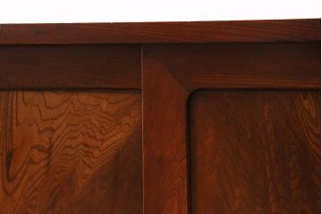 和製アンティーク　蝶と牡丹の意匠が可愛らしい二本松箪笥ローボード(二本松箪笥、テレビボード、収納棚)(R-046937)