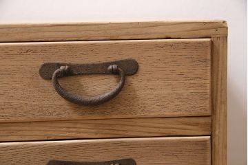 アンティーク家具　明治大正期　ストリップド(剥離)　素朴さとレトロな雰囲気が魅力の小引き出し(小物収納、卓上収納)(R-046946)