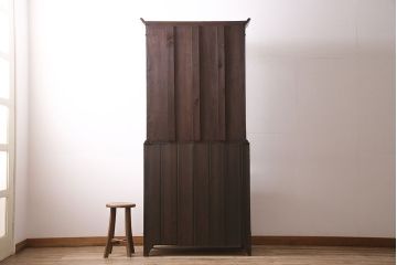 アンティーク家具　イギリスアンティーク　マホガニー材　象嵌細工入りの上品なライティングビューロー(ビューローブックケース、簿記机、在宅ワーク、在宅用収納棚、本箱、ワークデスク)(R-046948)