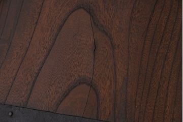 アンティーク家具　江戸期　希少!重厚な金具が味わい深い船箪笥型銭箱(掛硯型、懸硯型、銭函)(R-046949)