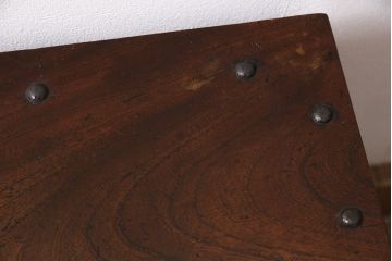 アンティーク家具　明治大正期　総ケヤキ材　錠前付き　和の趣を高める銭箱(銭函)(R-046950)